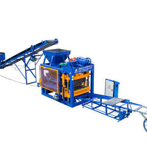 Máquina Automática para Fabricar Bloques de Enclavamiento con Motor, Línea de Producción de Ladrillos de Hormigón con Presión Hidráulica Qt4 - Product Image 1