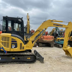 รถขุดไฮดรอลิก Komatsu PC55MR ของแท้ 5 ตัน มือสอง แบบตีนตะขาบขนาดเล็ก พร้อมมอเตอร์สำหรับขาย - Product Image 1