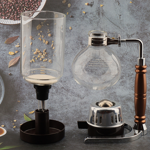 Caffettiera a Sifone in Acciaio Inox con Vetro Resistente al Calore, per Preparazione del Caffè - Product Image 2