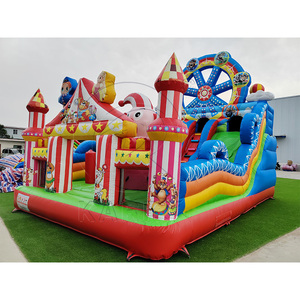 Castillo Inflable con Tobogán en Forma de Rueda de la Fortuna, Castillo Inflable para Niños, Juegos Inflables para Actividades al Aire Libre, Castillo Inflable para Saltar - Product Image 2