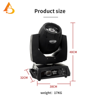 AICPOSE Projecteur professionnel Sharpy LED Spot 7R Beam 230 à tête mobile DMX512 pour scène