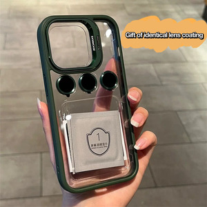 Étui de téléphone transparent antichoc avec support pliable en métal et protection d'objectif en verre trempé pour iPhone 17 Pro Max - Product Image 4