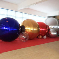 Décoration d'événement géante Sphère flottante en PVC Ballon à miroir Disco Boule à miroir gonflable brillante
