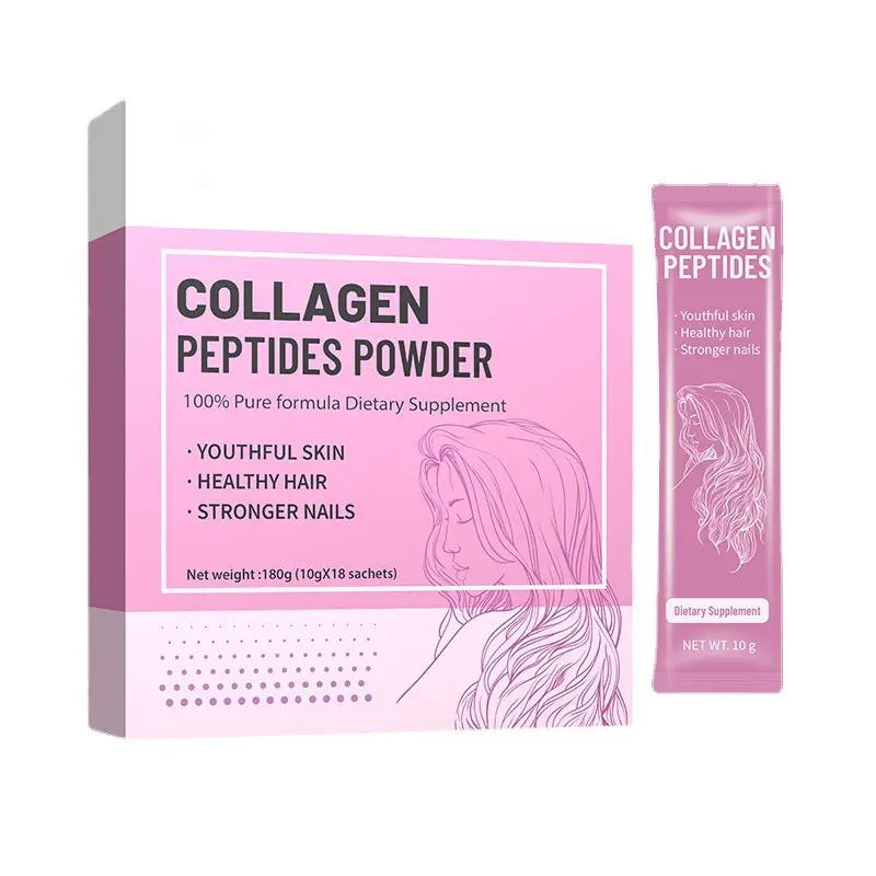 Collagen bột làn da mịn màng làm trắng Glow enzyme tiêu hóa tóc móng tay vẻ đẹp bổ sung nhãn hiệu riêng collagen peptide bột