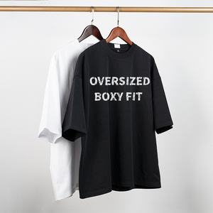 TKAN050 T-shirt lourd personnalisé 100% coton Logo personnalisé imprimé grande taille T-Shirt surdimensionné pour hommes poids personnalisé - Product Image 1