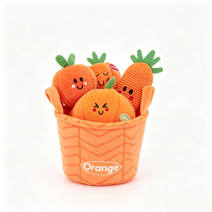 Juego de Frutas y Verduras de Peluche Montessori, de Algodón PP Suave, Clasificación de Colores <span class=keywords><strong>para</strong></span> Educación Infantil, Jardín de Niños, OEM - Product Image 6