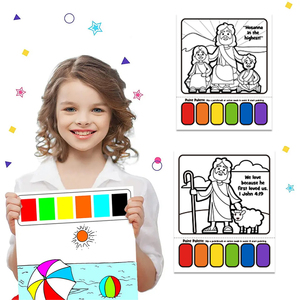 Hochwertige akzeptieren benutzer definierte Design12 Blatt Acryl öl Aquarell Malerei Malbuch für Kinder - Product Image 5