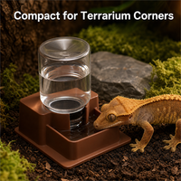 Distributeur d'eau automatique pour reptiles, en plastique ABS, réutilisable, design divisé, bouteille d'alimentation par gravité, 30 ml, pour gecko, lézard, hamster 11