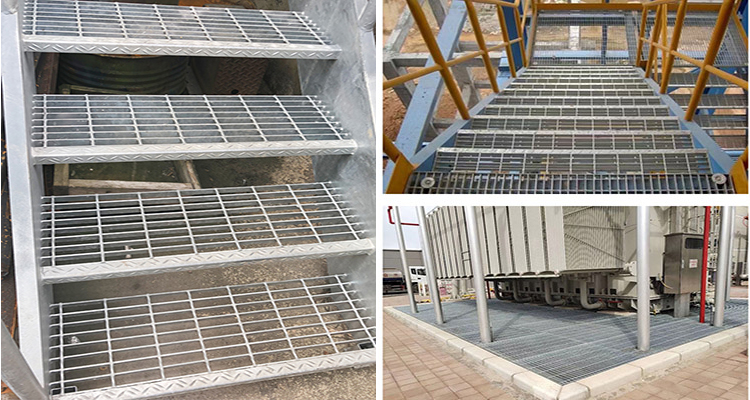 Galvanized Catwalk Serrated Anti Corrosion Heavy Duty Construction Steel Grating