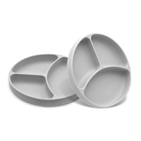 Assiettes à ventouse pour bébé en silicone à 3 compartiments, 100% silicone sans BPA, assiettes pour bébé, assiette à dîner pour bébé