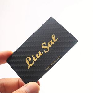 Carte de visite en métal personnalisable à prix avantageux, noir mat - Product Image 3