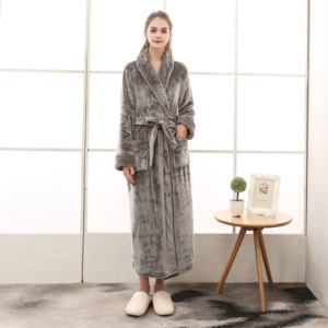 Peignoirs en flanelle imprimés sur mesure, multi-tailles, pour homme et femme, hôtel Hilton, douche, <span class=keywords><strong>spa</strong></span>, 100% polaire corail - Product Image 3