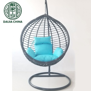 <strong>Outdoor</strong> Metal Frame Egg Shape Patio <strong>Swings</strong> <strong>Outdoor</strong> Rattan Garden Hanging <strong>Chair</strong> - Product Image 5