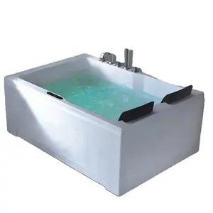 Portable Whirlpool Hot Tub Mini 1 Person Square Massage Bathtub With Sitting