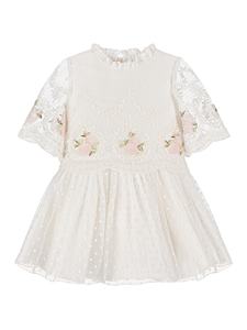 Eleganti abiti da neonato per ragazze fascia d'età per bambini <span class=keywords><strong>Plus</strong></span> Size motivo floreale o-collo in cotone sostenibile abito estivo-per 9 anni - Product Image 2