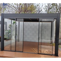 Pergola motorisée en aluminium de haute qualité, vente directe d'usine, gazebo d'extérieur résistant aux intempéries avec écrans latéraux