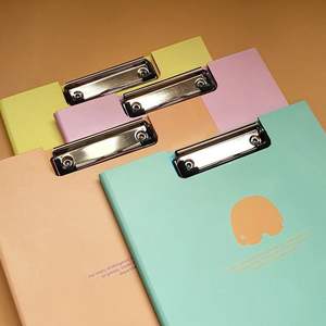 Manufacturer Wholesale A4 File Clip Board Fashion Simple Color Cartoon Design Double Layer Office Writing Pad Plastic Material - Product Image 3