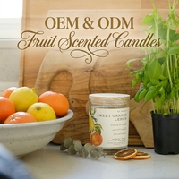 Bougie en cire de soja parfumée aux fruits, faite à la main, avec huile essentielle naturelle, parfum longue durée pour la décoration de la maison et de la villa