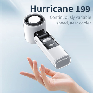 พัดลมมือถือความเร็วสูงขนาดเล็ก 3600mAh ชาร์จซ้ำได้ พัดลมไฟฟ้าทำความเย็น พร้อมปรับระดับความแรงได้ <span class=keywords><strong>100</strong></span> ระดับ พัดลมพกพาขนาดเล็กแบบชาร์จไฟได้ - Product Image 4