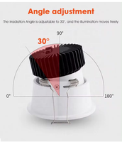 10W LED Down Light Réglable IP65 Étanche COB Plafond Anti Éblouissement Réflecteur Downlight