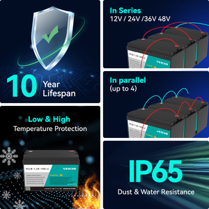 VEICHI Hot Selling Lithium Battery 12V 300AH Long-lasting Solar for Trolling Motor - Product Image 5