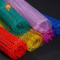 Filet en maille PVC haute densité pour décoration de Noël et de mariage, résistant à l'eau et aux UV, avec motif de tapis et lumières LED