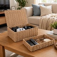 Boîtes et paniers de rangement décoratifs avec couvercles, bacs de rangement de bureau, adaptés aux chambres de bébé, aux coiffeuses et aux chambres à coucher