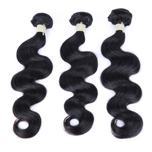 Cheveux humains vierges malaisiens 100% naturels, qualité 10A Remy, double trame machine, ondulation soyeuse, noir naturel, 10-30 pouces, avec closure - Product Image 5
