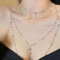 Personnalisé nouvelle mode corps chaîne collier bijoux Bikini Sexy 2024 luxe fête cristal gland strass sein corps chaîne femmes