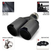 Kit d'amélioration DEX pour embout d'échappement en fibre de carbone forgée à 4 sorties noir, compatible BMW G20 G21 G23 G42 M240 M340 M440