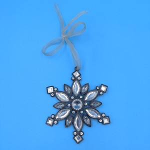 Christmas <b>Tree</b> Ornament Snowflake Shape <b>Crystal</b> Decor Hanging Decoration Classic Style Shenzhen Origin - Product Image 2