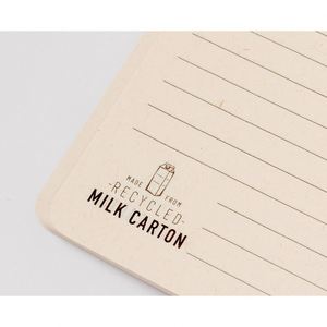 New Arrival Eco-Friendly Recycled Milk Carton Cover Notebooks Made Cardboard Aluminum Fabric Promotional Stapled Stitched Design - Product Image 3