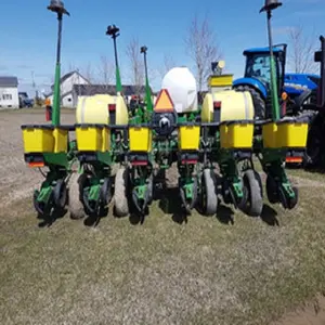 Máquina agrícola para siembra de maíz, máquina de 4 filas con fertilizante, plantador de maíz