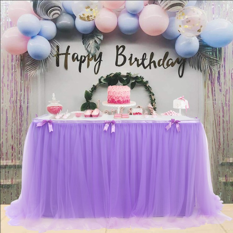 Прямоугольная или круглая настольная юбка-пачка для девочек, украшения для свадьбы, дня рождения, торта, десерта, стола