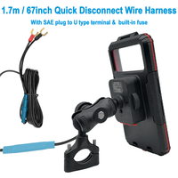 10V à 24V vélo DC USB chargeur mobile et étui de support de téléphone moto