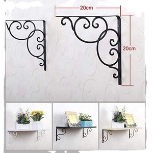 WEKIS Cast Iron Triangle <b>Bracket</b> High Quality Antique Wall Mounted <b>Black</b> <b>Shelf</b> Support Rack Display Organizer - Product Image 3