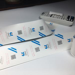 Autocollant thermique pré-imprimé de forme personnalisée, monocouche, 80x80mm et 57mm, imperméable pour les terminaux de point de vente - Product Image 6