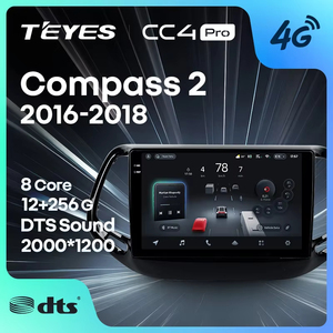 TEYES CC4 PRO pour Jeep Compass 2 <span class=keywords><strong>MP</strong></span> 2016 - 2018 CarPlay Android Auto 2DIN Autoradio Car play Radio Multimédia Stéréo - Product Image 1