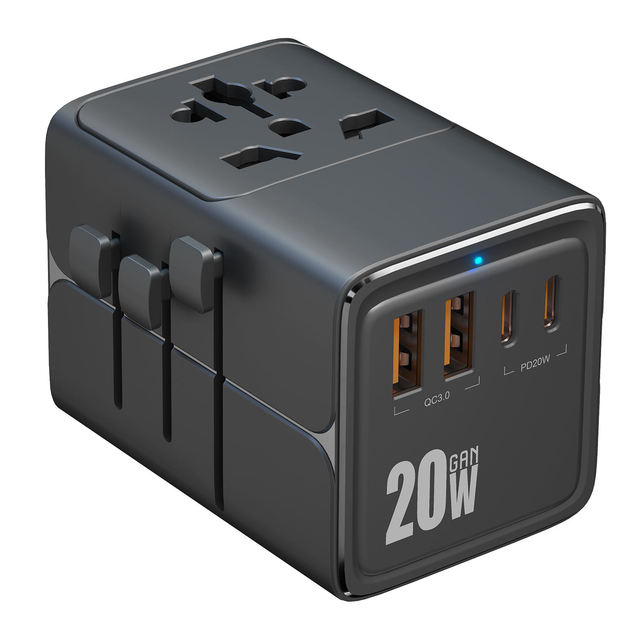 SMC 2026 Newest USB Plug Type C Quick Charger Worldwide 20W PD Fast Charger Adapter with 2A2C port