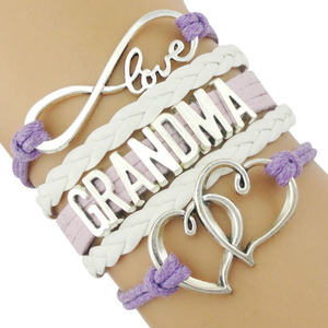 Oma Opa Leren Bedelarmbanden Voor Grootmoeder Grootvader Mimi Nana Kleinzoon Kleindochter; Voor Familie Vrienden