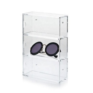 Treo Tường Hộp kính với ngăn kéo plexi kính mắt kính tổ chức 4 Tier Acrylic Kính mát trường hợp lưu trữ - Product Image 2
