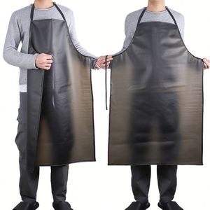 High Quality Eco Friendly Thick <b>PVC</b> Bib <b>Apron</b> Waterproof Oil Acid Dust-Proof Unisex Cleaning Food Processed Garden Butcher - Product Image 1