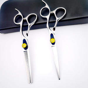 Tijeras profesionales de peluquería de 6 pulgadas, estilo tubo, tijeras planas, juego de tijeras de entresacar para diestros, para estilistas - Product Image 1