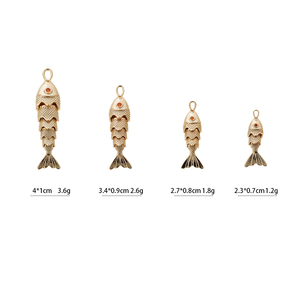 Nuevo Collar con Colgante de Cobre en Forma de Pez, Accesorios de Joyería para Mujer, Collar de Lujo Ligero, Dijes para Pulsera - Product Image 6