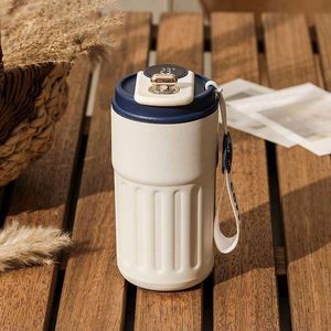 Stainless Steel Tumbler With Temperature Display Digital Lid Vacuum Insulated <b>Coffee</b> Mug For Office Use - Product Image 5