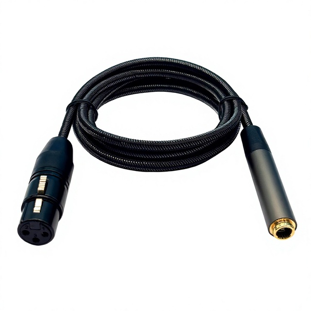 XLR Female to 1/4" Female Cable XLR Jack to 6.35mm TS/TRS Quarter Inch Audio Adapter Cord Connector Converter