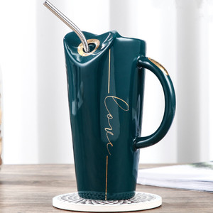 Canecas de Cerâmica Solhui <span class=keywords><strong>Cute</strong></span> Love para Café e Chá com Canudo, Melhor Presente de Aniversário para Amigos e Amantes - Product Image 4