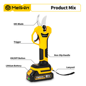 Sécateur électrique sans fil MELLWIN 30 mm, cisailles de jardin sans fil, cisailles pour branches d'arbres fruitiers, compatible avec la <span class=keywords><strong>batterie</strong></span> <span class=keywords><strong>Makita</strong></span> 18V - Product Image 2