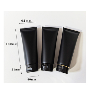 หลอดบีบพลาสติกสีดำด้าน ขนาด 100 มล. 100 กรัม สำหรับครีมทาตา โลชั่น ครีมทามือ โฟมล้างหน้า พร้อมฝาปิดสีดำแบบพลิกได้ รีไซเคิลได้ - Product Image 5