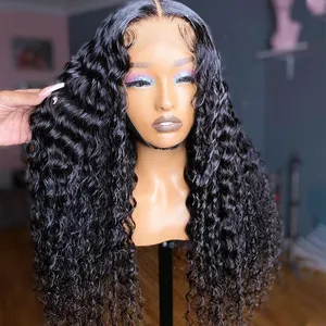 30 32 34 36 38 40 50 Inch Human Lace Frontal Wig Vendors Straight Virgin Brazilian Lace Front Human Hair Wigs For Black Women